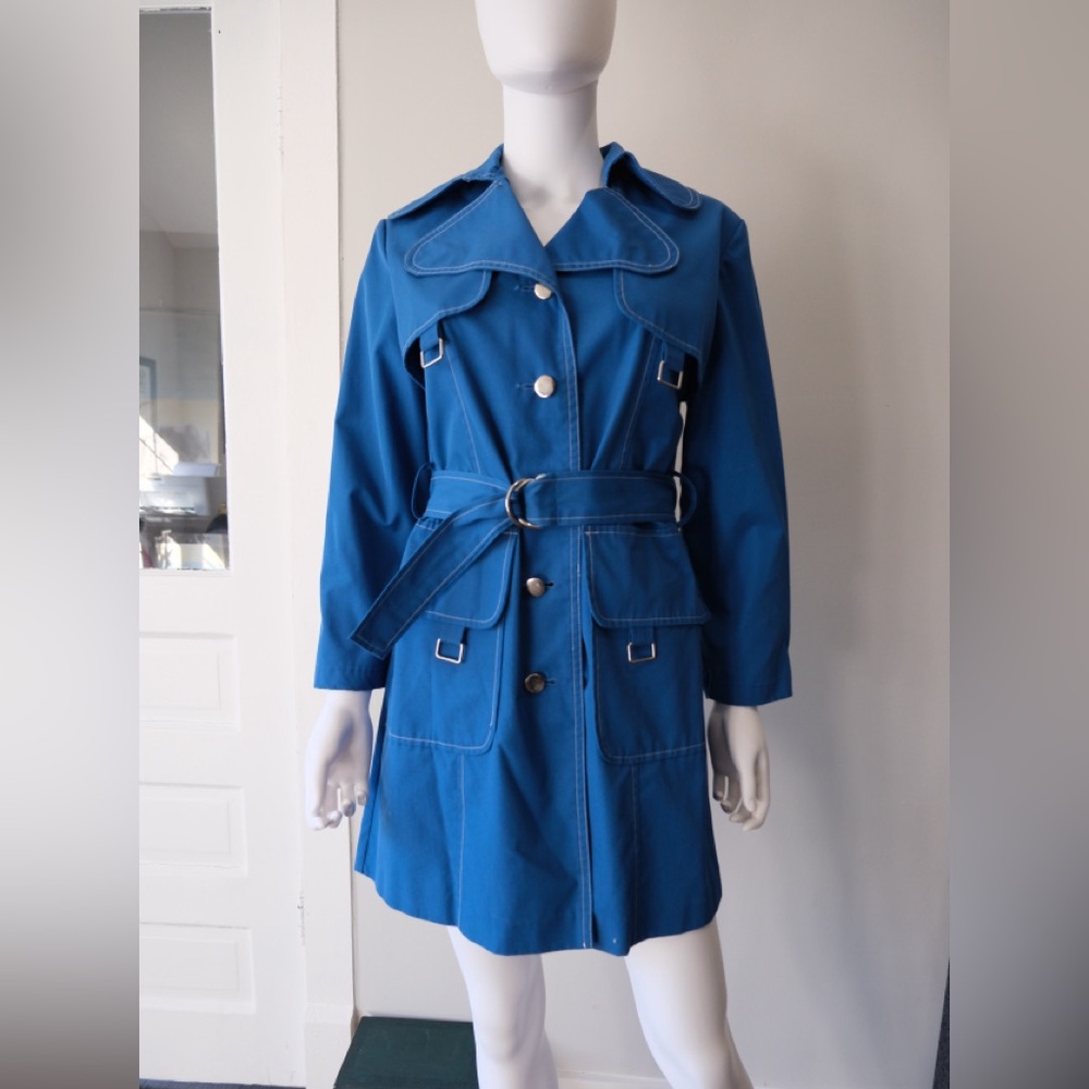 Vintage Mod Trench Coat, Made In Japan